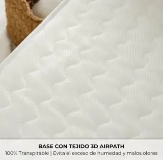 Lote de 2 colchones y 2 protectores Cuna 60x120cm