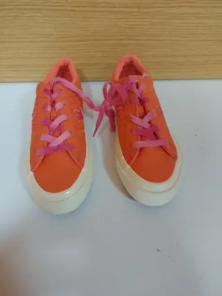 Zapatillas Converse niño naranja