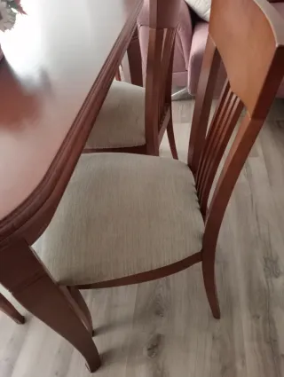 Mesa y 6 Sillas Comedor Madera