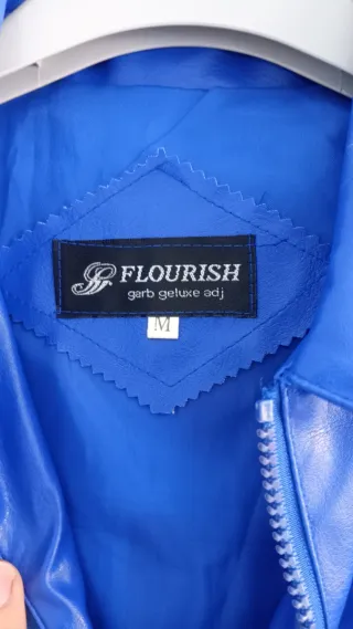 Chaqueta polipiel azul intenso