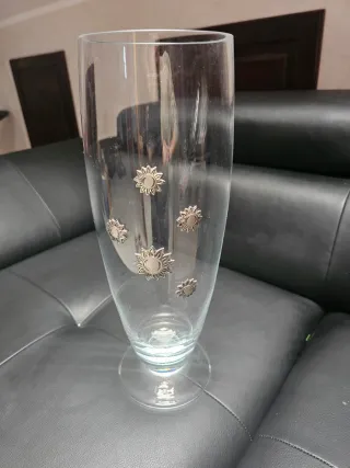 Vaso portafiori in vetro trasparente