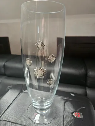 Vaso portafiori in vetro trasparente