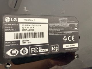 Pacchetto 2 Monitor LG 25 + Braccio Doppio