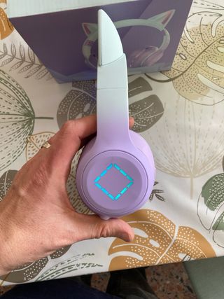 Auriculares gato Bluetooth LED y SD