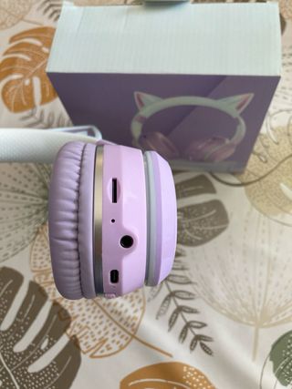 Auriculares gato Bluetooth LED y SD