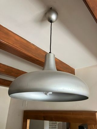 Lámpara de techo diseño metal plateado