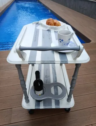 Carrito camarera Shabby Chic