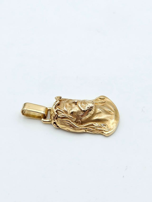 Colgante de Oro 18K, Rostro Cristo, 4,87gr, 3cm