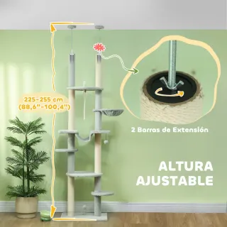 Árbol para Gatos Suelo-Techo 225-255cm