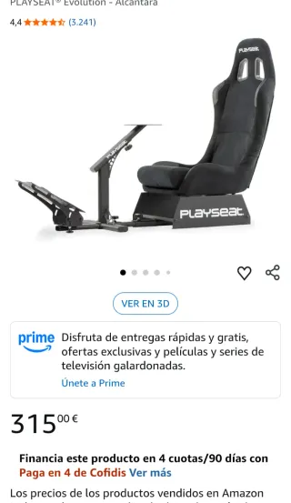 Playseat Evolution Alcantara Silla Gaming