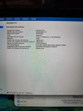 MacBook Pro M1 2022 Plata