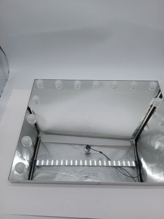 Specchio per trucco Hollywood con luce, specchio da toeletta con 15 lampadine LED e porta di ricarica USB, 3 modalità di illuminazione regolabili