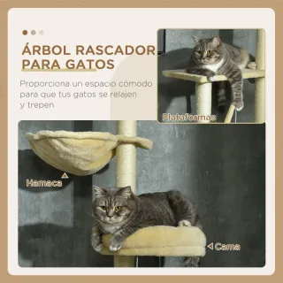 Árbol para Gatos Suelo-Techo 230-250 cm