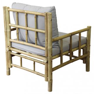 Poltrona da Giardino Bamboo Orientale con Cuscino