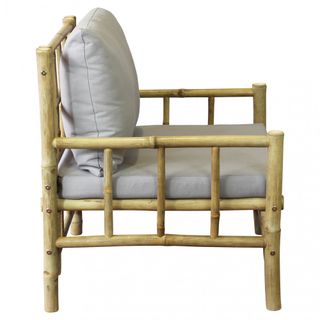 Poltrona da Giardino Bamboo Orientale con Cuscino