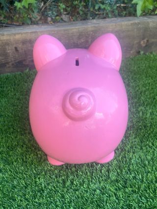 Porta Monete Maiale Rosa Grande in Ceramica