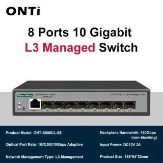 Switch ONTI 10G SFP+ L3 Gestionado 8 Puertos