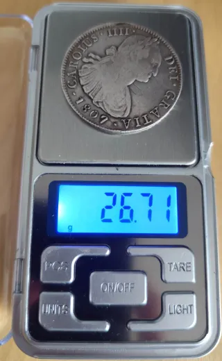 8 Reales 1807 Carlos IV México Plata