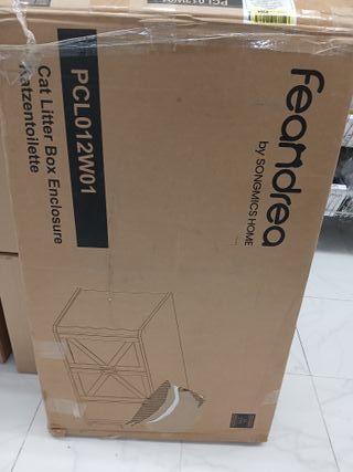 Feandrea Mobile Lettino per Gatti 85 x 48.5 x 50 cm. Lettino Nascosto Moderno, Ingresso Frontale, Doppie Porte, Maniglie, Casa per Gatti