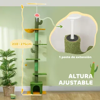 Árbol para Gatos Suelo-Techo 230-275 cm
