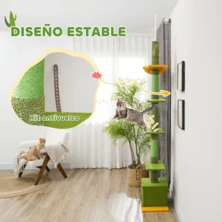 Árbol para Gatos Suelo-Techo 230-275 cm