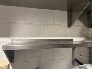 Mobiliario Acero Inoxidable Cierre Estante 90 cm