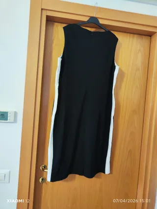 Abito smanicato TAKE IT nero/bianco taglia XL