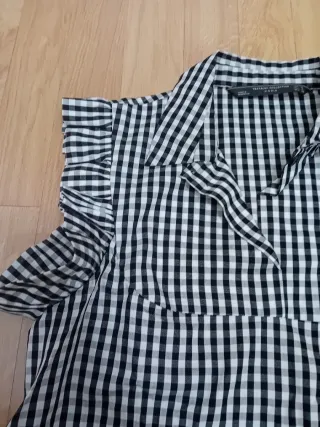 Camisa cuadros blanco y negro