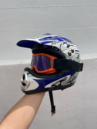 Casco Motocross Infantil con Gafas