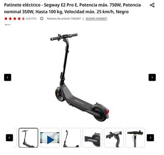 Patinete Eléctrico Segway E2 Pro