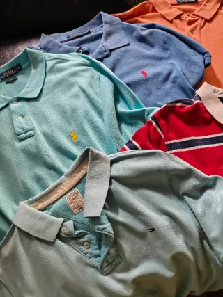 Lote 5 Polos Ralph Lauren Vintage Talla XL