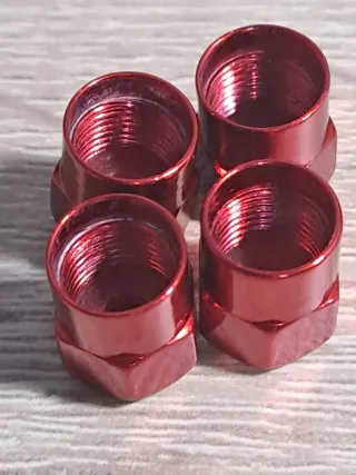 Tapones Válvula RS Rojo Aluminio
