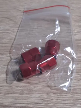Tapones Válvula RS Rojo Aluminio