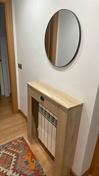 Recibidor - Cubreradiador de madera con cajon