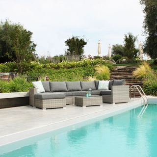 Poltrona Relax per Esterni PolyRattan e Alluminio