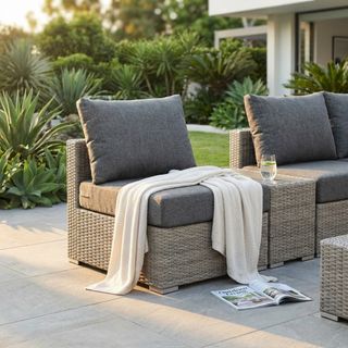 Poltrona Relax per Esterni PolyRattan e Alluminio