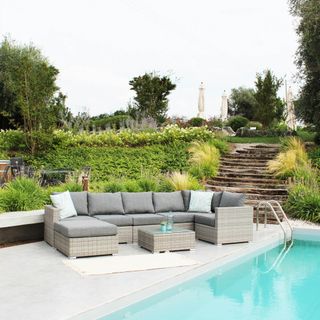 Poltrona Relax per Esterni PolyRattan e Alluminio