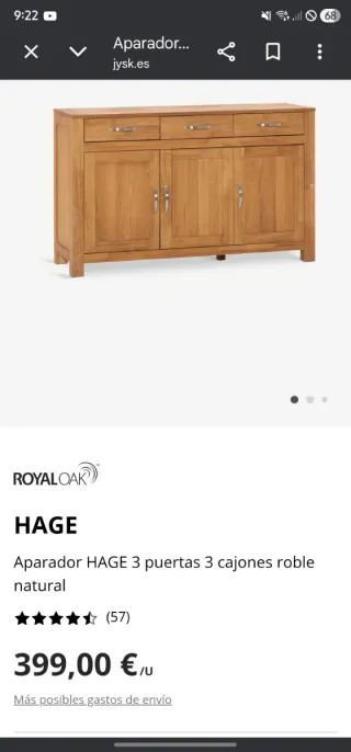 Aparador Jysk Madera Marrón Casi Nuevo