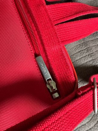 Bolso Mochila Lacoste Vintage Rojo Mujer