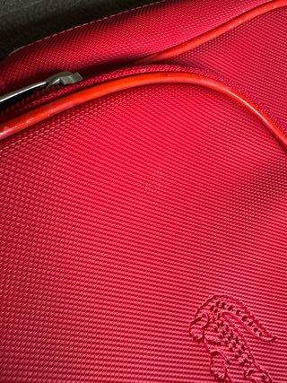 Bolso Mochila Lacoste Vintage Rojo Mujer
