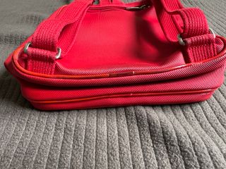 Bolso Mochila Lacoste Vintage Rojo Mujer