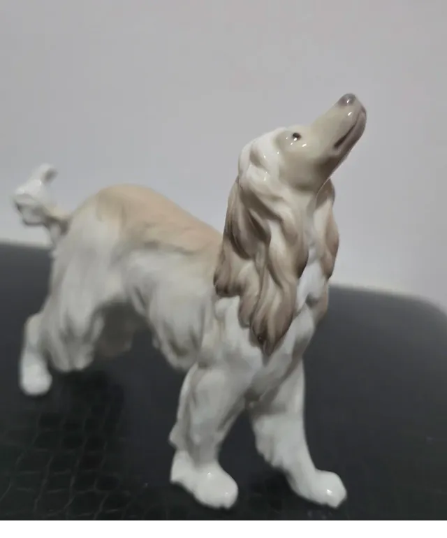 LLADRÓ  PERRO GALGO AFGANO FIGURA PORCELANA