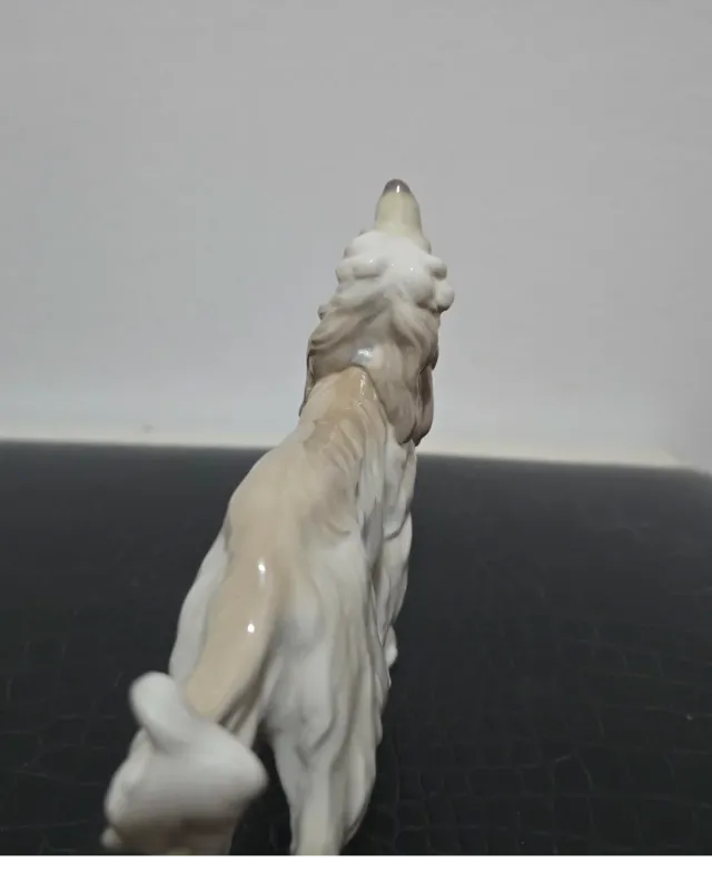 LLADRÓ  PERRO GALGO AFGANO FIGURA PORCELANA