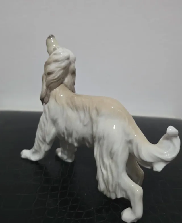 LLADRÓ  PERRO GALGO AFGANO FIGURA PORCELANA