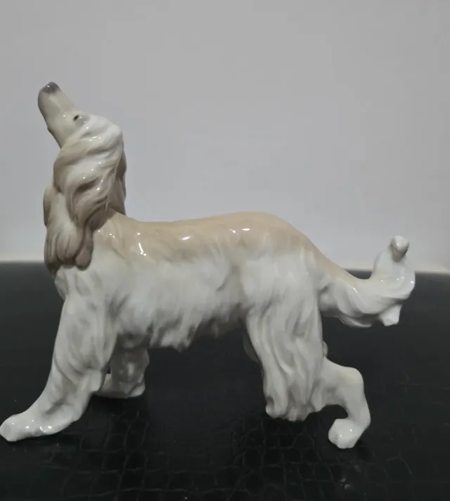 LLADRÓ  PERRO GALGO AFGANO FIGURA PORCELANA
