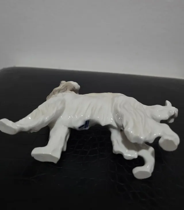 LLADRÓ  PERRO GALGO AFGANO FIGURA PORCELANA