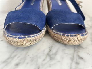 Alpargatas de zapatería, azul marino, Talla 38.