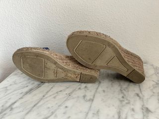 Alpargatas de zapatería, azul marino, Talla 38.