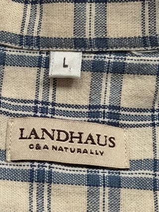 Camisa de cuadros azul y blanco