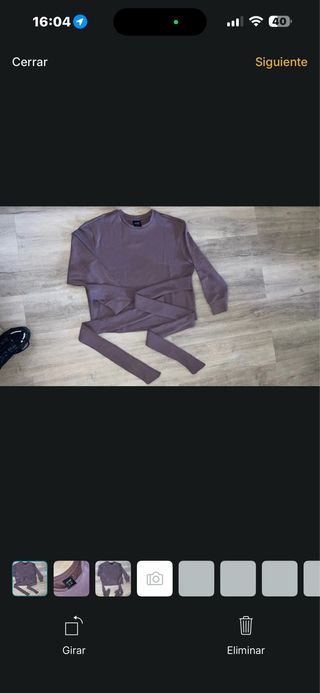 Sudadera Malva/Lilac con Lazadas Talla Única